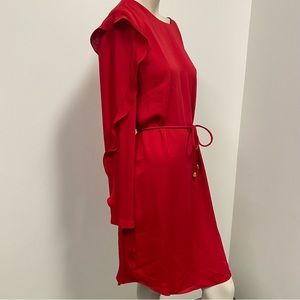 Amanda Uprichard Long Sleeve Red Dress